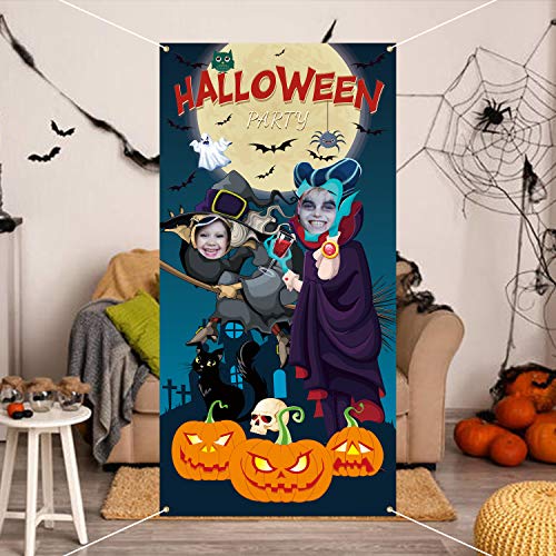 Iootmoy Halloween Party Decoration Halloween Photo Door Banner Bac...