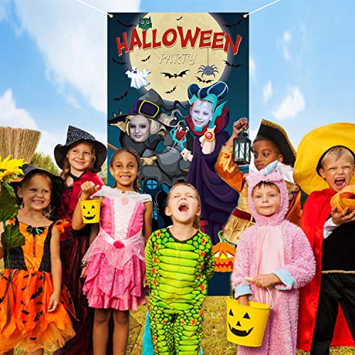 Iootmoy Halloween Party Decoration Halloween Photo Door Banner Bac...