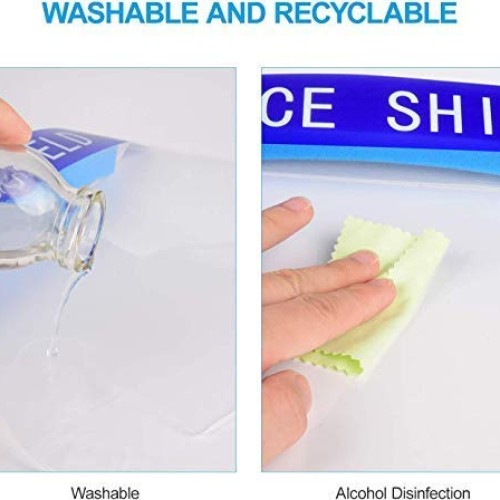 10 Pack Safety Face Shield, All-Round Protection Headband with Cle...