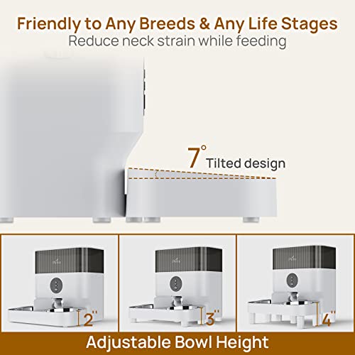 iPettie Automatic Cat Feeder for Two Cats, 2.4G WiFi App Control, ...