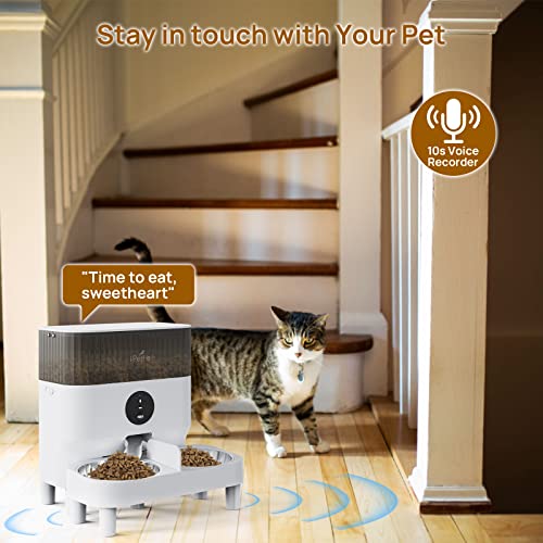 iPettie Automatic Cat Feeder for Two Cats, 2.4G WiFi App Control, ...