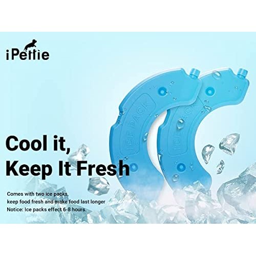 iPettie Donuts Frost 6 Meal Cordless Automatic Pet Feeder, Dry & W...