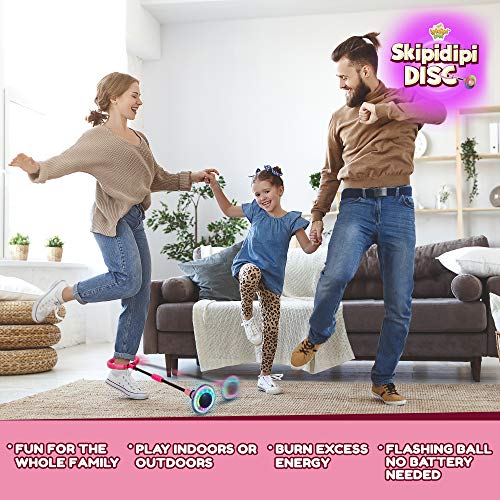 IPIDIPI TOYS Skip It Ankle Toy Pink Retro Skipit Toy Hopper Ball -...