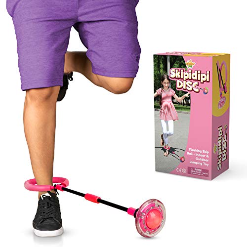 IPIDIPI TOYS Skip It Ankle Toy Pink Retro Skipit Toy Hopper Ball -...