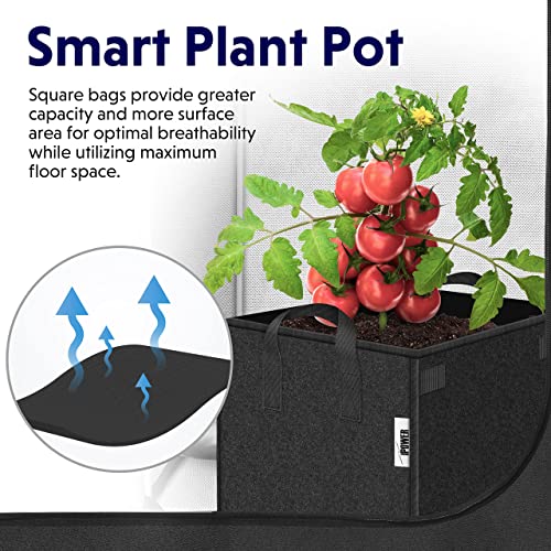 iPower 10 Gallon Square Grow Bags 5 Pack Thickened Nonwoven Cubic ...