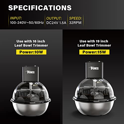 iPower 16 inch Bud Trimmer Leaf Bowl Machine with Electric Spinner...