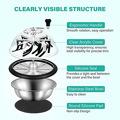 iPower 19in Bud Leaf Bowl Machine Twisted Spin Cut for Plant and F...