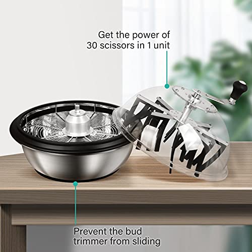 iPower 19in Bud Leaf Bowl Machine Twisted Spin Cut for Plant and F...