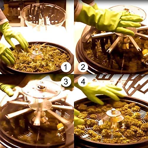 iPower 19in Bud Leaf Bowl Machine Twisted Spin Cut for Plant and F...