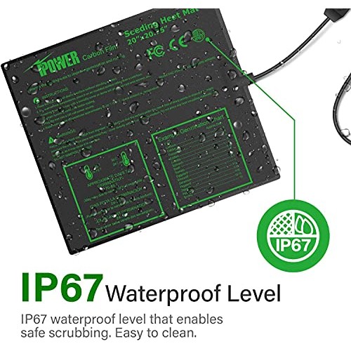 iPower 2 Pack 20 x 20.75 Seeding Heat Mat with Thermostat Temper...
