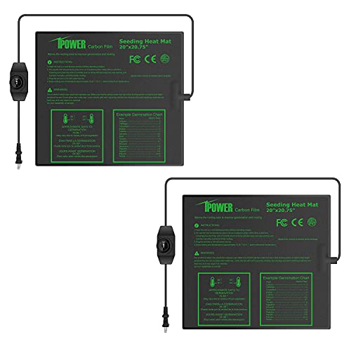 iPower 2 Pack 20 x 20.75 Seeding Heat Mat with Thermostat Temper...