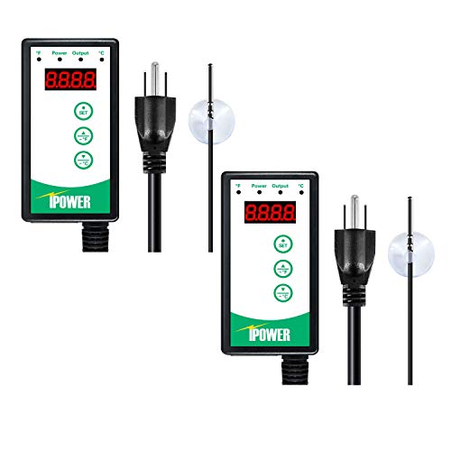iPower 2-Pack Digital Heat Mat Thermostat 40-108 Degrees Fahrenhei...