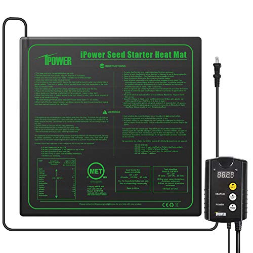 iPower 20 x 20 Warm Hydroponic Seedling Heat Mat and Digital The...