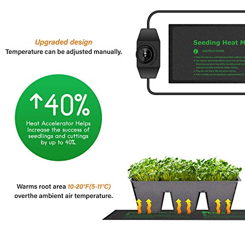 iPower 3 x 20 Seeding Heat Mat with Thermostat Temperature Adjus...