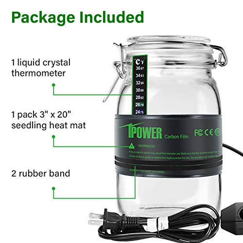 iPower 3 x 20 Seeding Heat Mat with Thermostat Temperature Adjus...