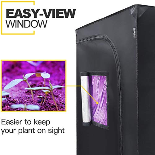 iPower 36x36x72 Mylar Hydroponic Grow Tent with Observation Win...