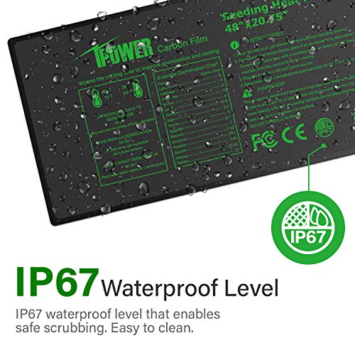 iPower 48” x 20.75” Seeding Heat Mat Upgraded Carbon Film Indoor W...