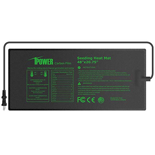 iPower 48” x 20.75” Seeding Heat Mat Upgraded Carbon Film Indoor W...