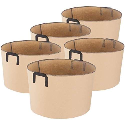 iPower 5-Pack 7 Gallon Plant Grow Bags Thickened Nonwoven Aeration...
