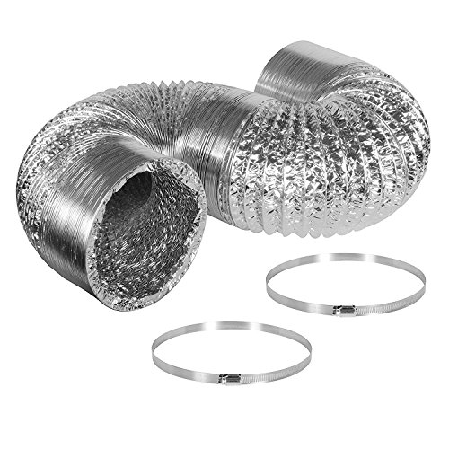 iPower 6 Inch 8 Feet Non-Insulated Flex Air Aluminum Ducting Dryer...