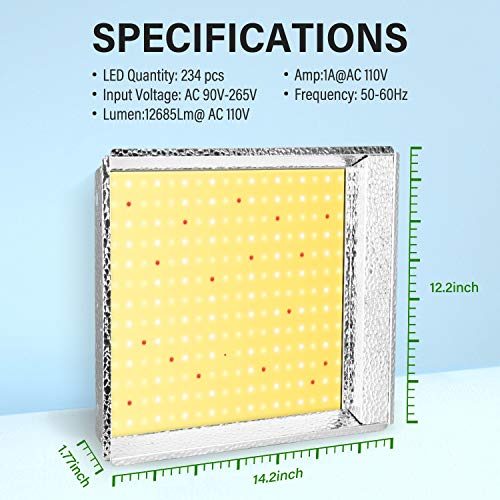 iPower 600W LED Grow Light Sunlike Full Spectrum Plants Lamp for H...