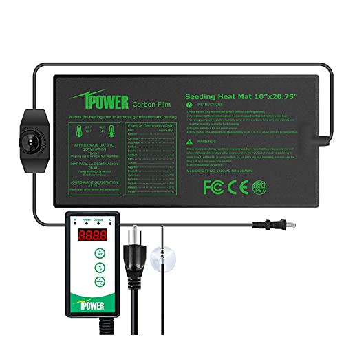 iPower Digital Heat Mat Thermostat Controller and 10 x 20.75 Car...