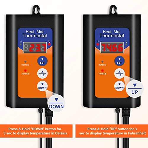 iPower Digital Heat Mat Thermostat Temperature Controller for Seed...
