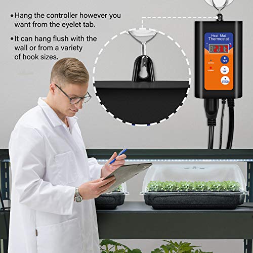 iPower Digital Heat Mat Thermostat Temperature Controller for Seed...