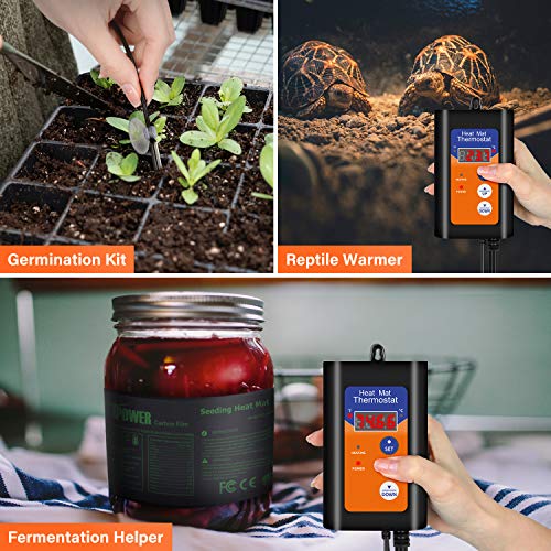 iPower Digital Heat Mat Thermostat Temperature Controller for Seed...