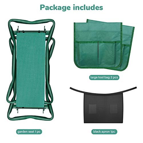 iPower Garden Kneeler and Seat Foldable Kneeling Bench with Sturdy...