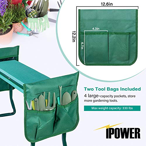 iPower Garden Kneeler and Seat Foldable Kneeling Bench with Sturdy...