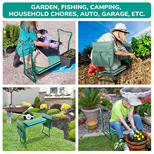 iPower Garden Kneeler and Seat Foldable Kneeling Bench with Sturdy...