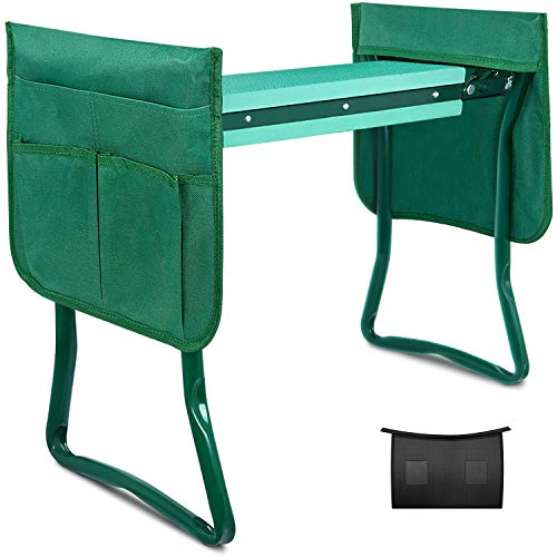 iPower Garden Kneeler and Seat Foldable Kneeling Bench with Sturdy...