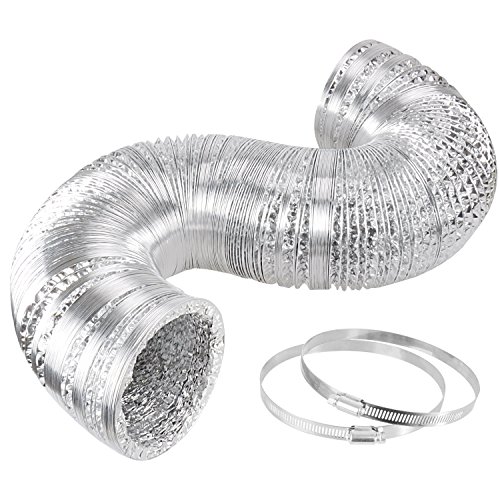 iPower GLDUCT12X25C 12 Inch 25 Feet Non-Insulated Flex Air Aluminu...