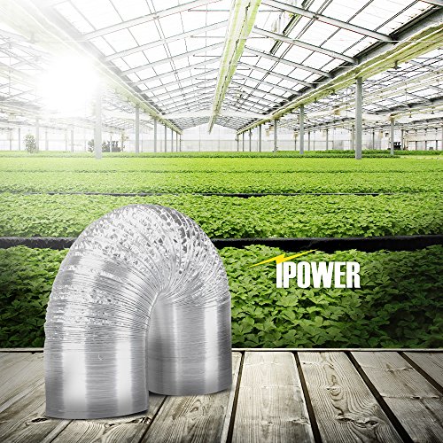 iPower GLDUCT25C 6 Inch 25 Feet Non-Insulated Flex Air Aluminum Du...