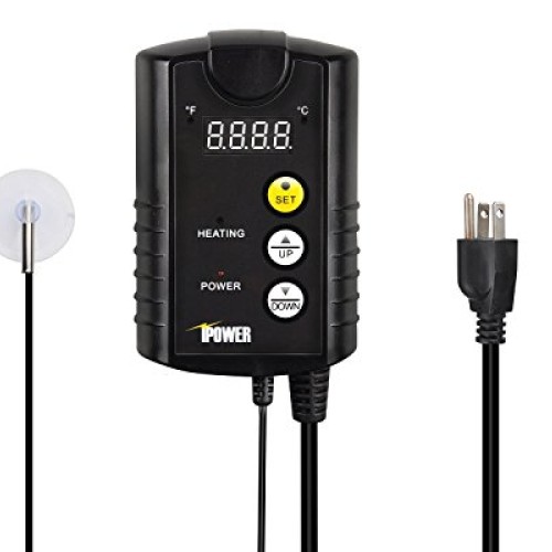 iPower GLHTMTCONTROL 40-108 Degrees Fahrenheit Digital Heat Mat Th...