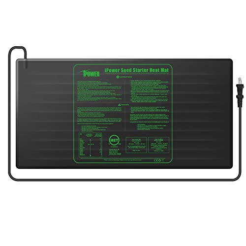 iPower GLHTMTCTRLHTMTL 48 x 20 Warm Hydroponic Seedling Heat Mat...