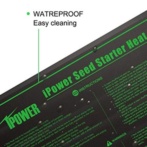iPower GLHTMTCTRLHTMTLV1 48 x 20 Warm Hydroponic Seedling Heat M...