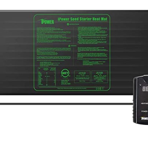 iPower GLHTMTCTRLHTMTLV1 48 x 20 Warm Hydroponic Seedling Heat M...