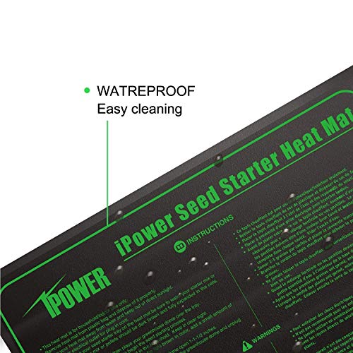 iPower GLHTMTCTRLHTMTLX2 2 Pack 48 x 20 Warm Hydroponic Seedling...