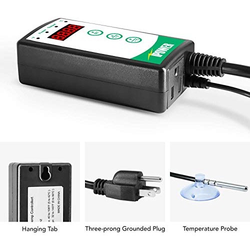 iPower GLHTMTCTRLV2HTMTMX2 2-Pack 40-108 Degrees Fahrenheit Digita...