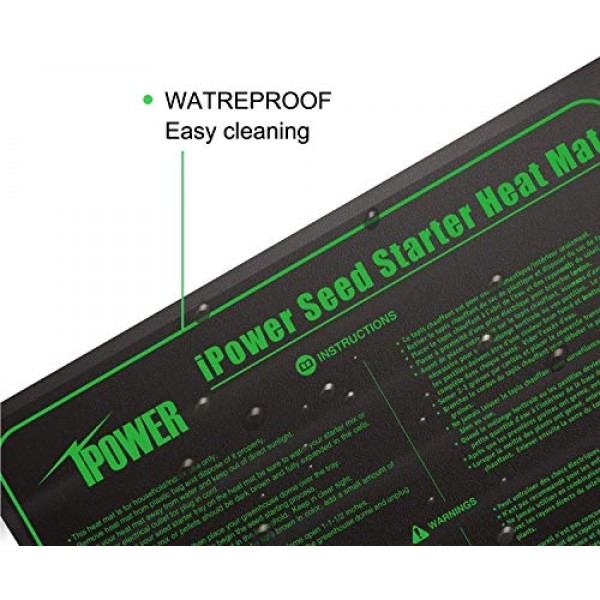 iPower GLHTMTL-A 48 x 20 Waterproof Durable Seedling Heat Mat Wa...
