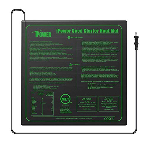 iPower GLHTMTM Durable Waterproof Seedling Heat Mat 20 x 20 Warm...