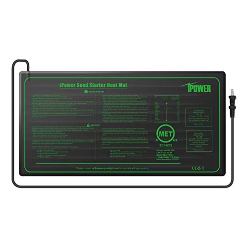 iPower GLHTMTSV1 Durable Waterproof Seedling Mat Warm Hydroponic H...
