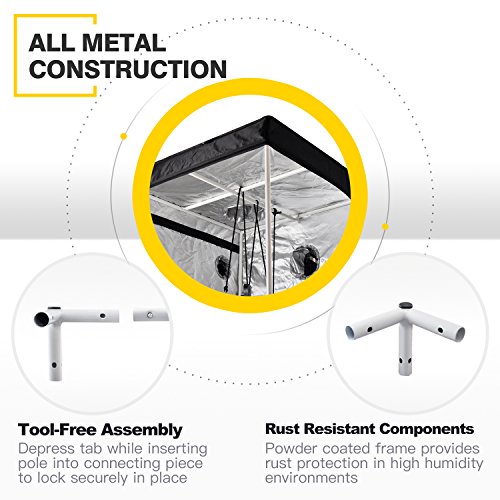 iPower GLTENTXL1A Hydroponic Water-Resistant Grow Tent Floor Tray,...
