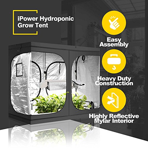 iPower GLTENTXL1A Hydroponic Water-Resistant Grow Tent Floor Tray,...