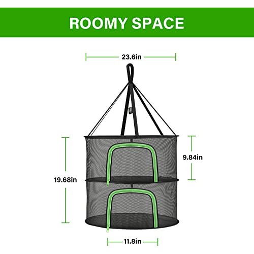 iPower Herb Drying Rack 2-Layer 2-Feet Hanging Mesh Net Dryer Coll...