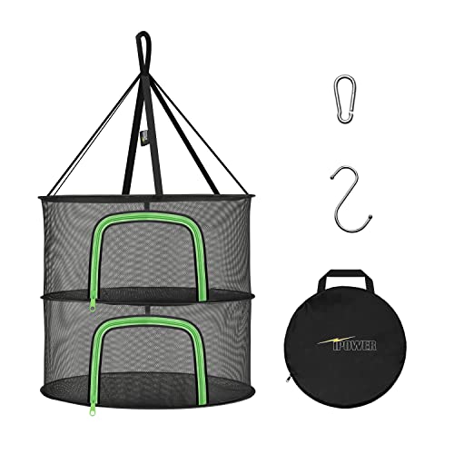 iPower Herb Drying Rack 2-Layer 2-Feet Hanging Mesh Net Dryer Coll...