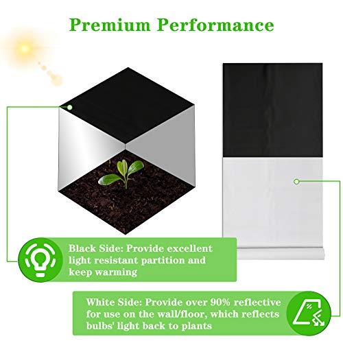 iPower LGFILMPEBW10 Black and White Panda 10 x 10 ft Hydroponics P...