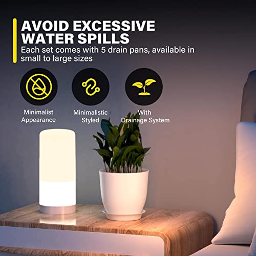 iPower Plastic Plant Pots 4.5-7.1 Inch 5 PCS Indoor Modern Decorat...